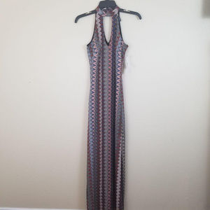 NWT Halter Printed Maxi Dress